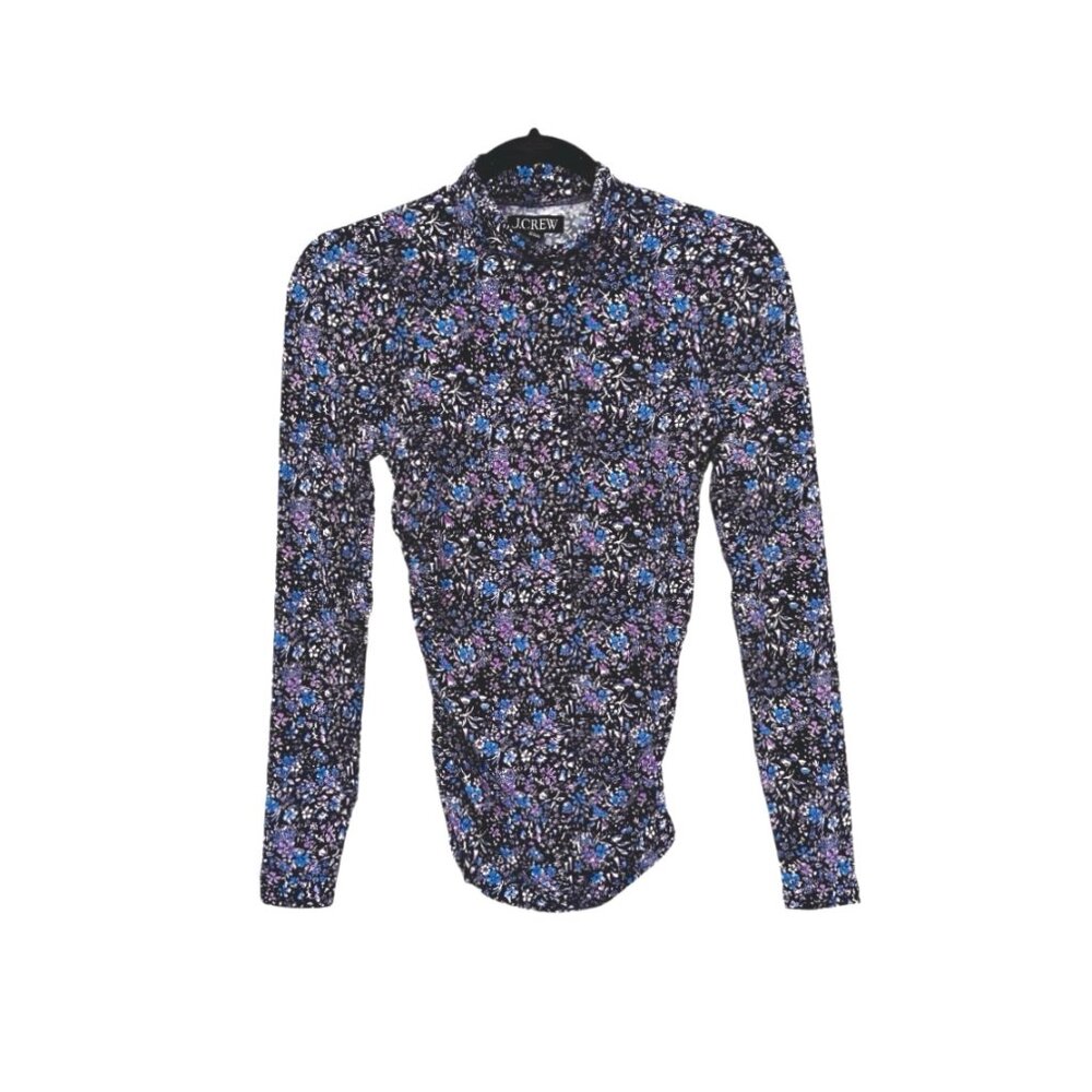 J. Crew Ruched Floral Turtleneck - Picture 4 of 7